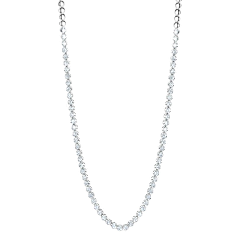2.31 CT. Buttercup Diamond Halfway Tennis Necklace