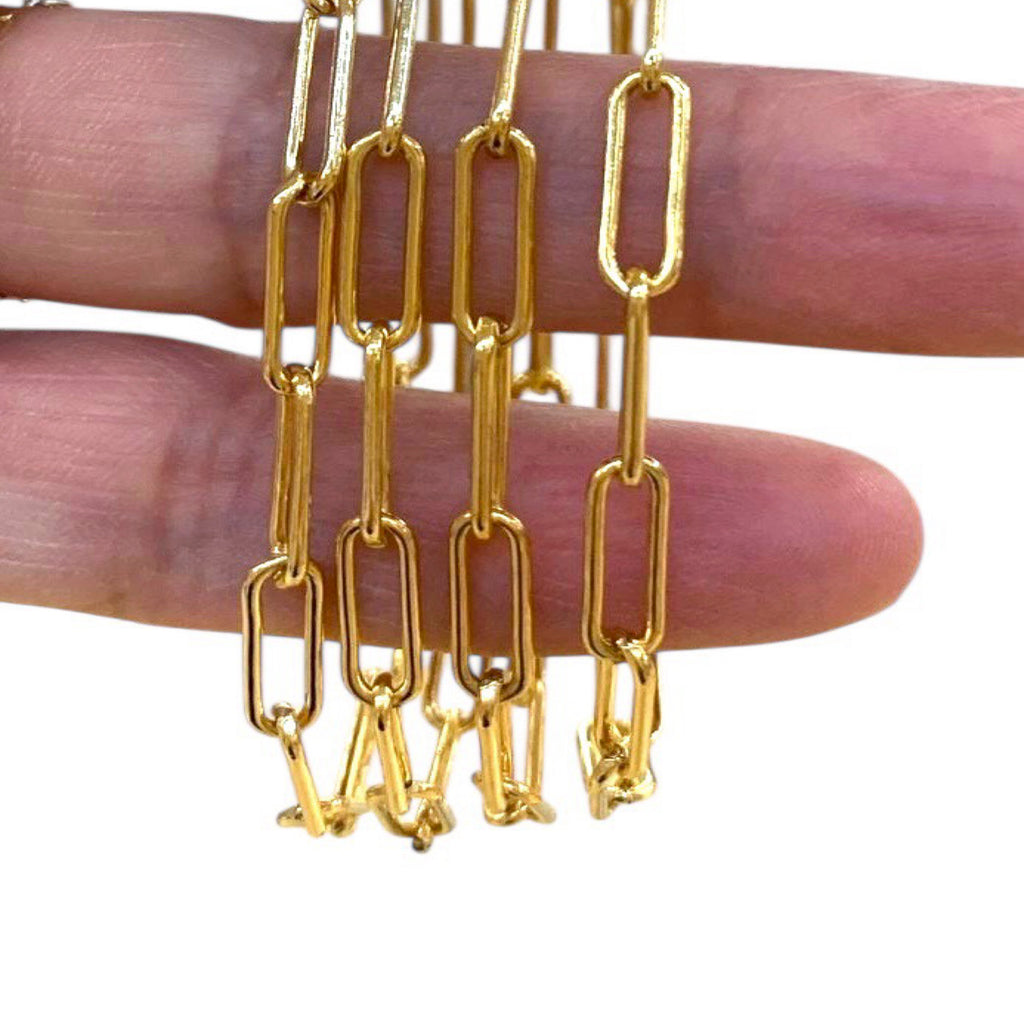 The Gold-Filled Paperclip Anklet – 9"